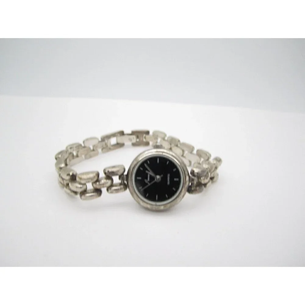 Women Ammos 925 Sterling Sliver Quartz WR Analog 23mm Round Watch (F837)